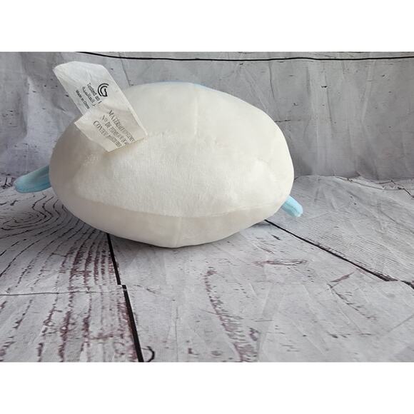 Nanco Narwhal 7in Soft Blue Squish Stuffed Plush Animal Toy - Picture 4 of 4